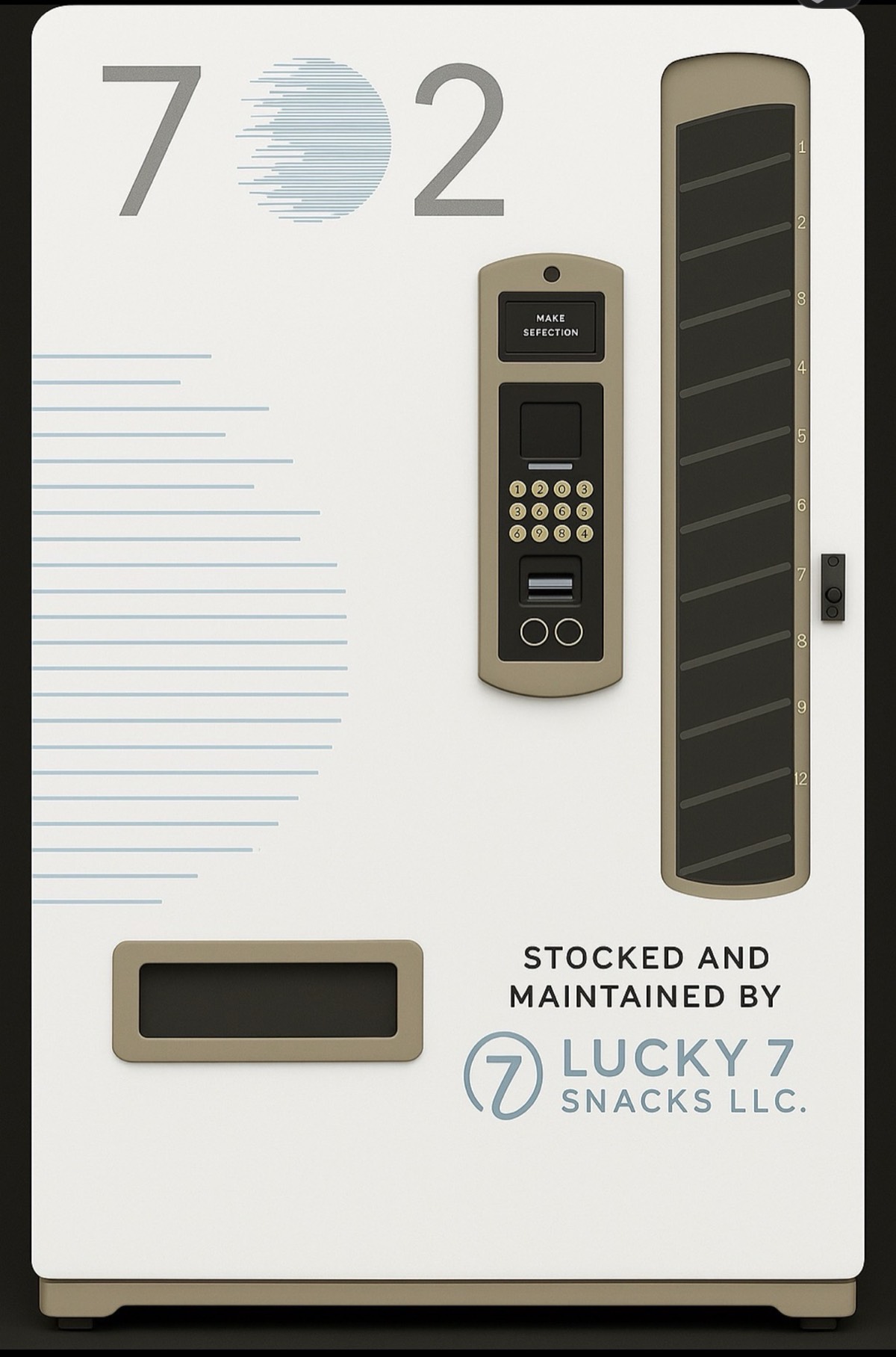 Finished custom branded vending machine